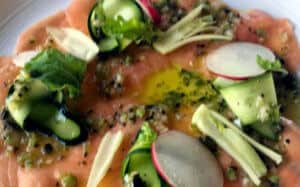 salmon carpaccio | nusa dua seafood restaurants | nusa dua beach grill