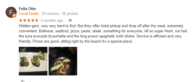 geger beach restaurants | nusa dua beach grill | google reviews