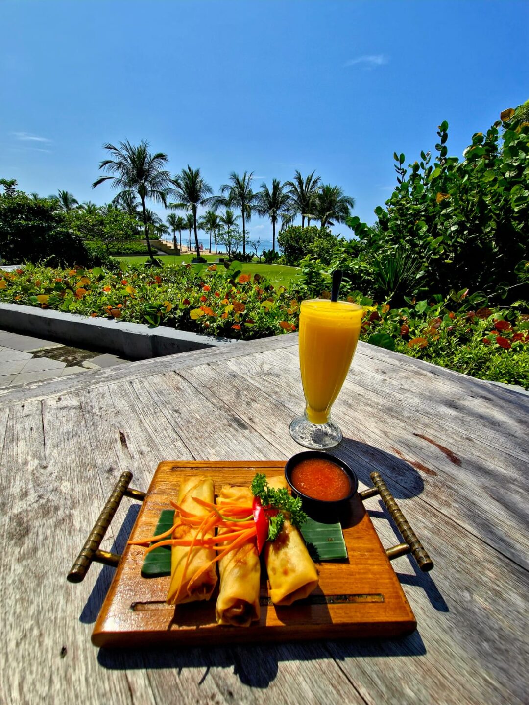 spring rolls at nusa dua beach grill