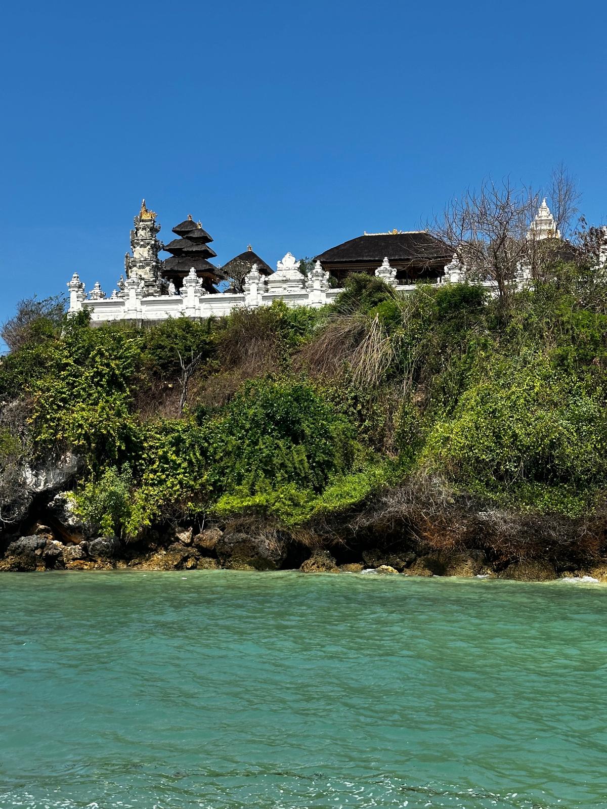 geger temple from geger beach | nusa dua beach grill